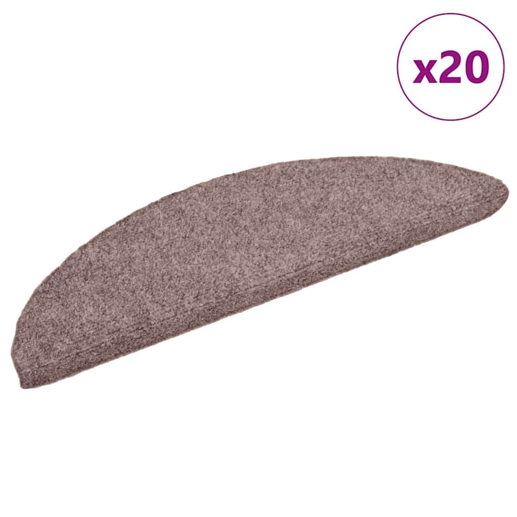 Stufenmatten Selbstklebend 20 Stk. 56x17x3 cm Hellbraun Halbrund