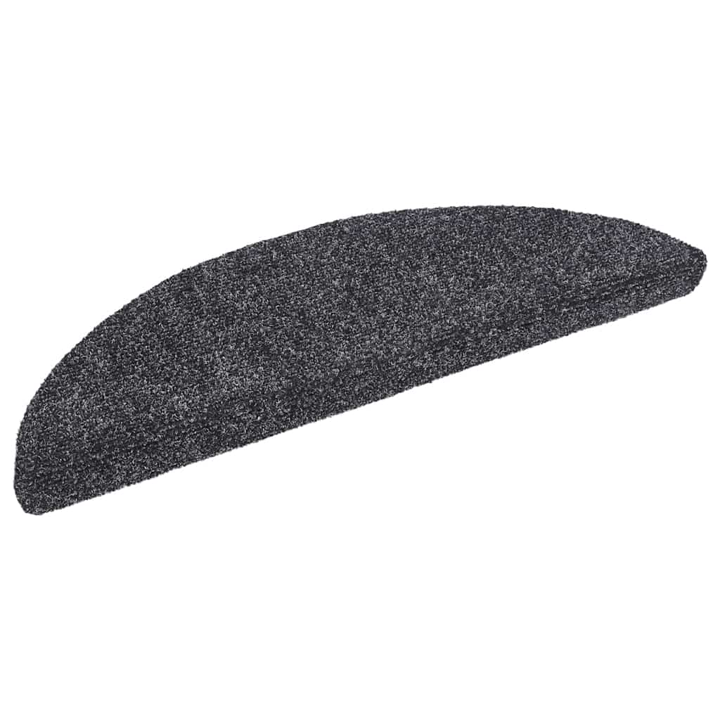 Stufenmatten Selbstklebend 20 Stk. 56x17x3 cm Dunkelgrau Halbrund