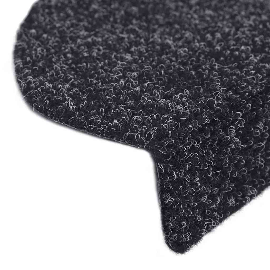 Stufenmatten Selbstklebend 20 Stk. 56x17x3 cm Schwarz Halbrund