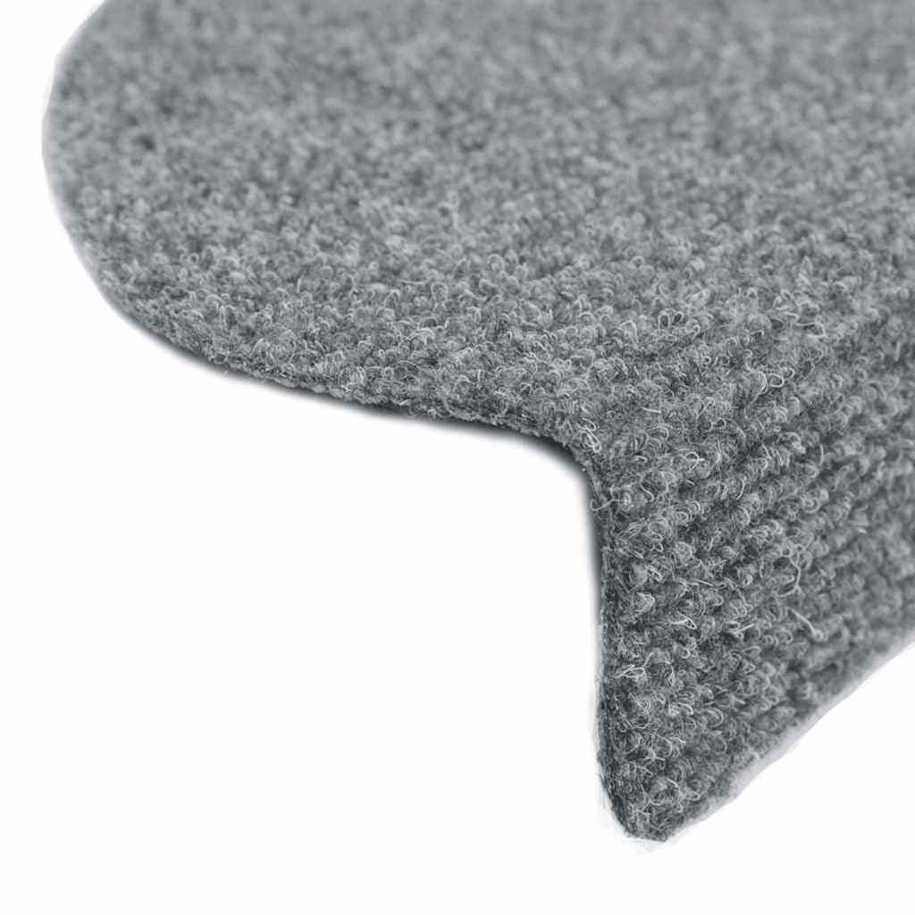 Stufenmatten Selbstklebend 20 Stk. 56x17x3 cm Hellgrau Halbrund