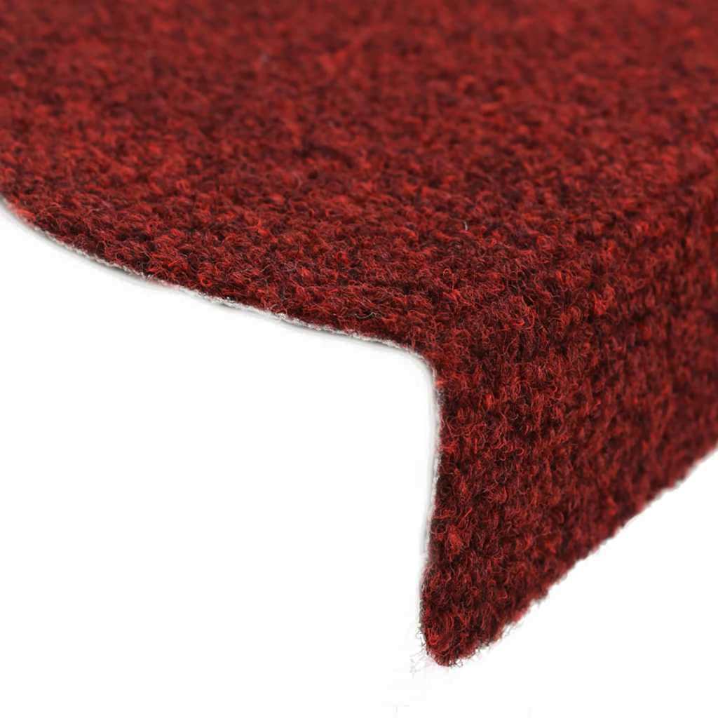 Stufenmatten Selbstklebend 20 Stk. 56x17x3 cm Bordeauxrot Halbrund