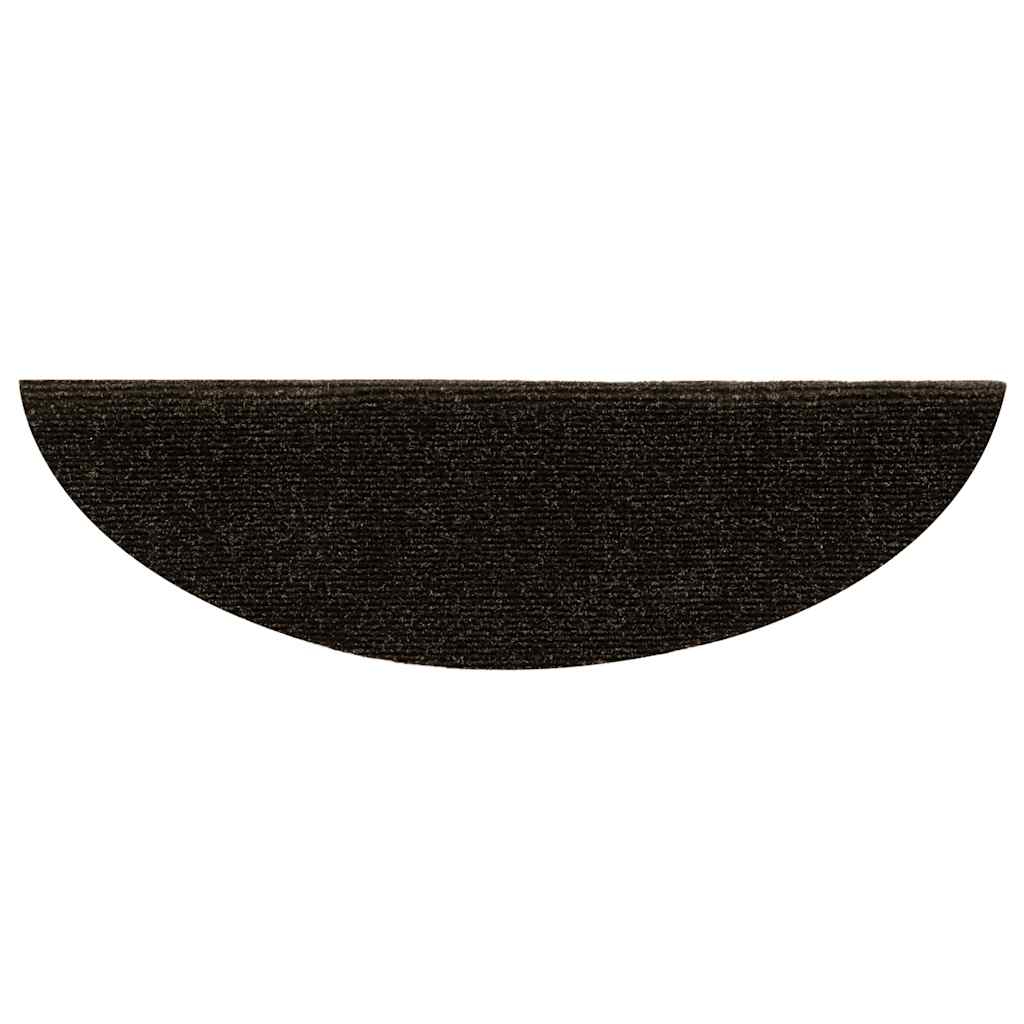 Stufenmatten Selbstklebend 20 Stk. 56x17x3 cm Dunkelbraun Halbrund