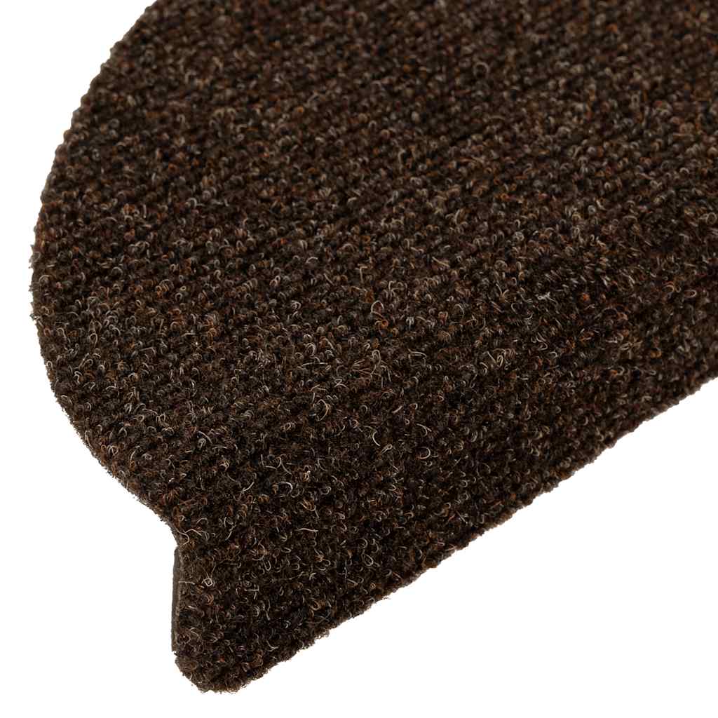 Stufenmatten Selbstklebend 20 Stk. 56x17x3 cm Braun Halbrund