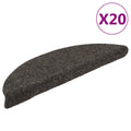 Stufenmatten Selbstklebend 20 Stk. 56x17x3 cm Anthrazit Halbrund