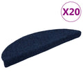 Stufenmatten Selbstklebend 20 Stk. 56x17x3 cm Marineblau Halbrund