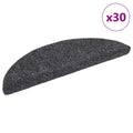 Stufenmatten Selbstklebend 30 Stk. 56x17x3 cm Dunkelgrau Halbrund