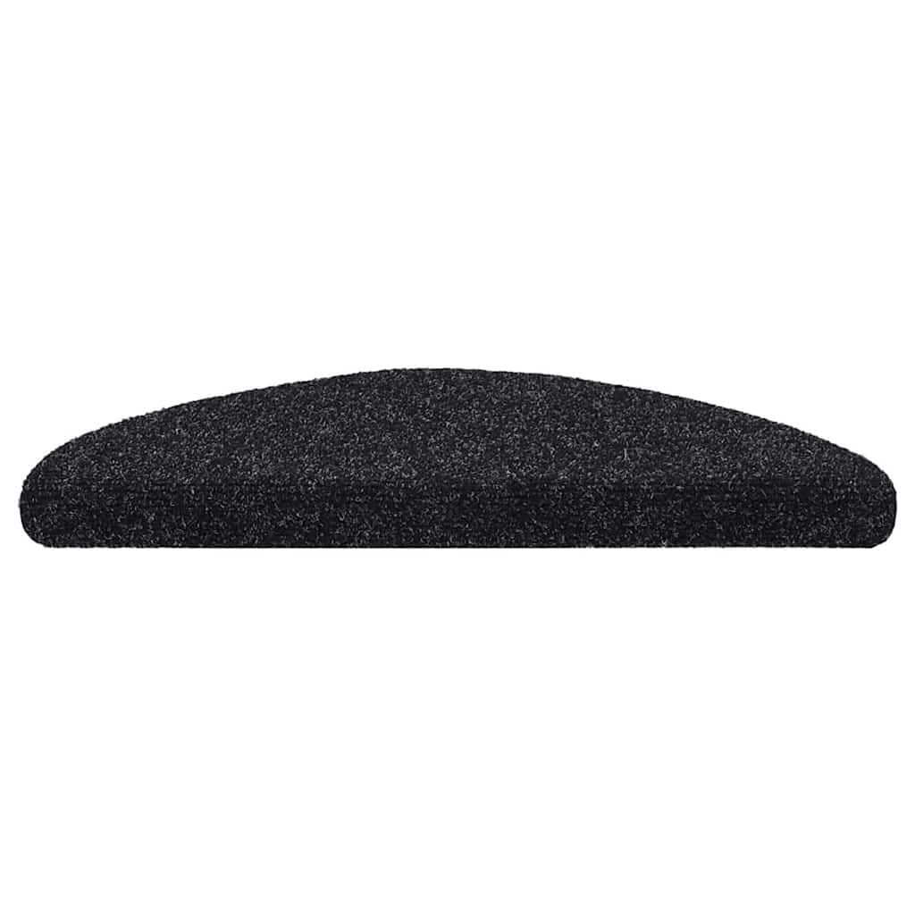 Stufenmatten Selbstklebend 30 Stk. 56x17x3 cm Schwarz Halbrund