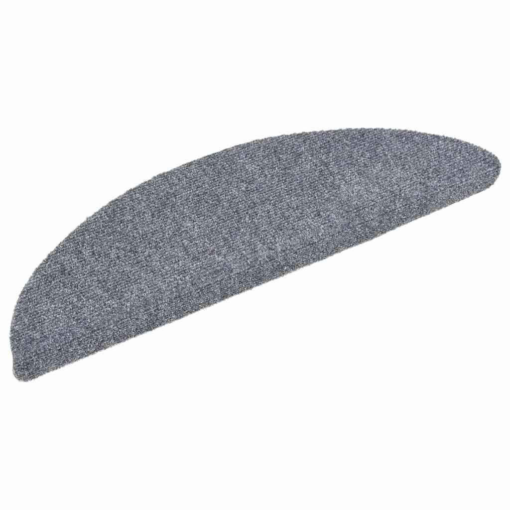 Stufenmatten Selbstklebend 30 Stk. 56x17x3 cm Hellgrau Halbrund