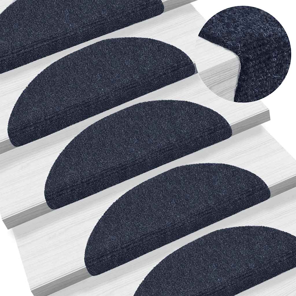 Stufenmatten Selbstklebend 30 Stk. 56x17x3 cm Blau Halbrund