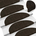Stufenmatten Selbstklebend 30 Stk. 56x17x3 cm Dunkelbraun Halbrund
