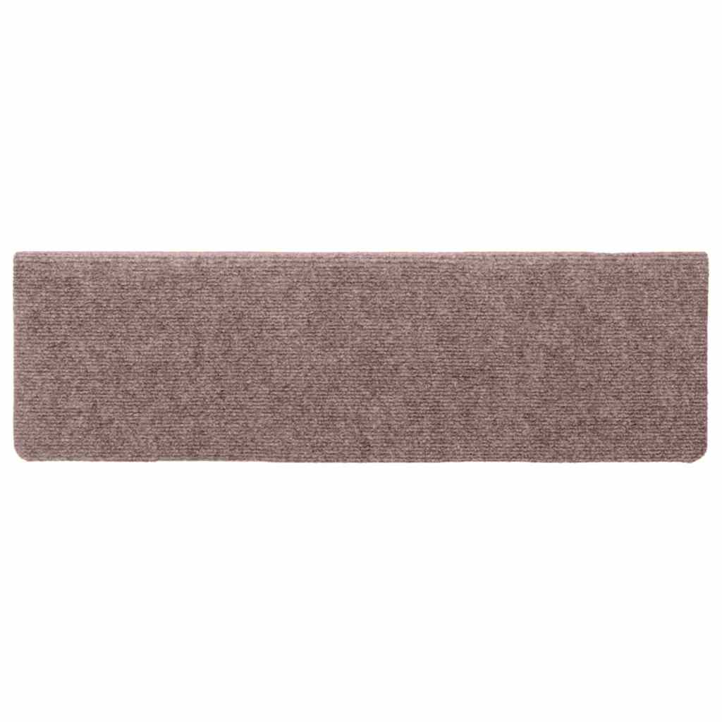 Stufenmatten Selbstklebend 30 Stk. 65x21x4 cm Hellbraun Rechteckiger Rand