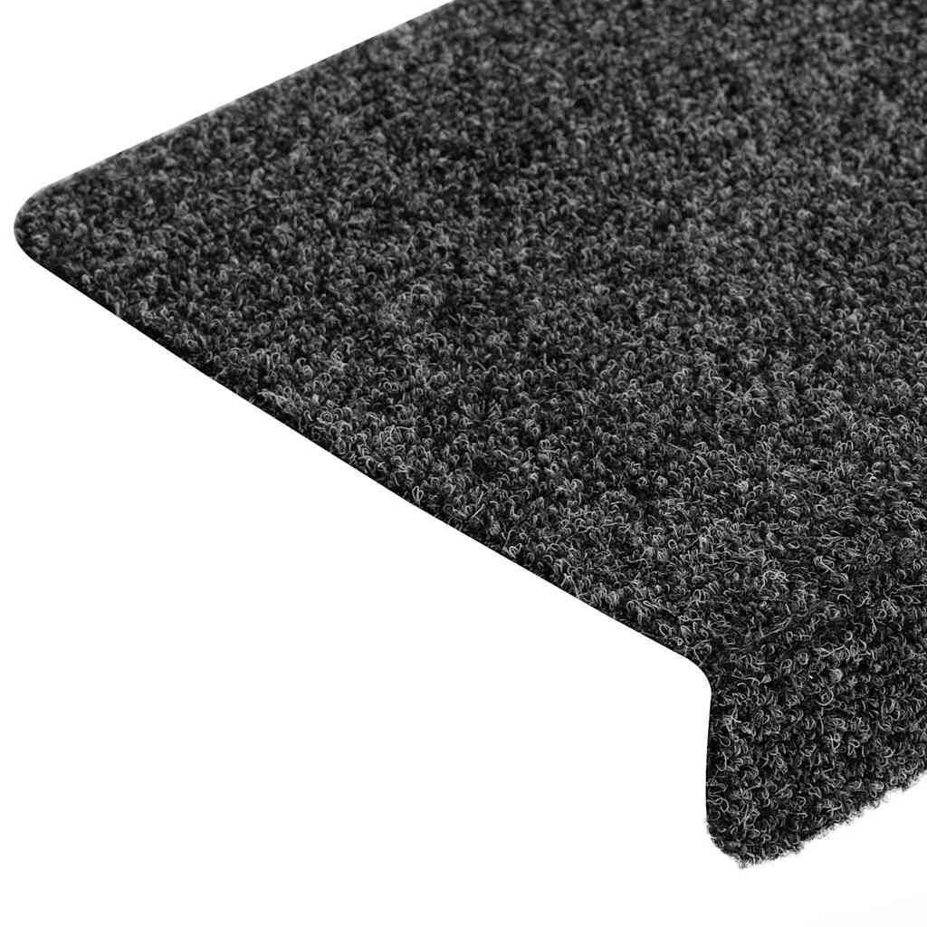 Stufenmatten Selbstklebend 30 Stk. 65x21x4 cm Dunkelgrau Rechteckiger Rand