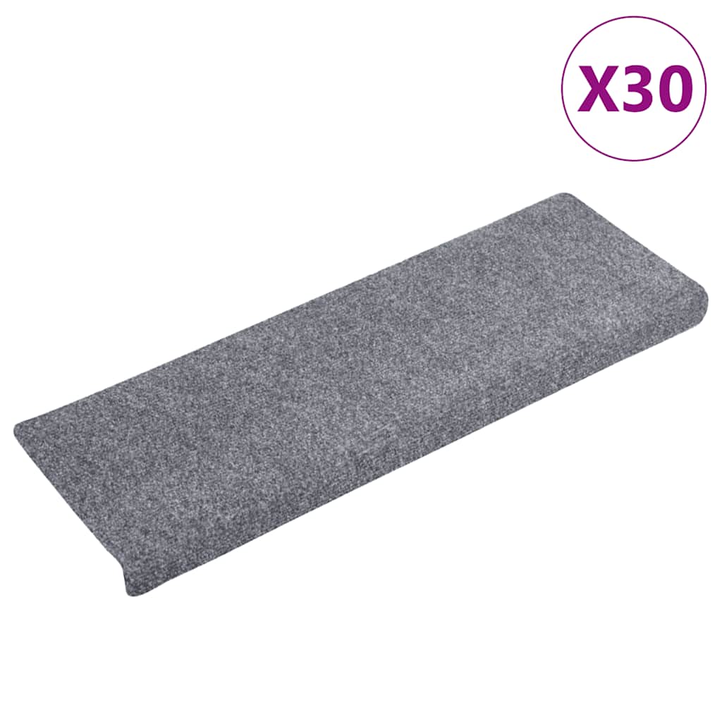 Stufenmatten Selbstklebend 30 Stk. 65x21x4 cm Hellgrau Rechteckiger Rand