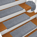 Stufenmatten Selbstklebend 30 Stk. 65x21x4 cm Hellgrau Rechteckiger Rand
