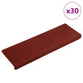 Stufenmatten Selbstklebend 30 Stk. 65x21x4 cm Bordeauxrot Rechteckiger Rand