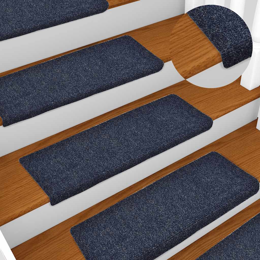 Stufenmatten Selbstklebend 30 Stk. 65x21x4 cm Blau Rechteckiger Rand