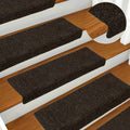 Stufenmatten Selbstklebend 30 Stk. 65x21x4 cm Dunkelbraun Rechteckiger Rand
