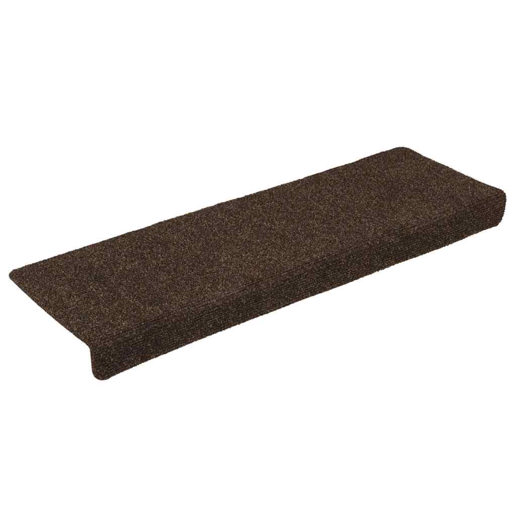 Stufenmatten Selbstklebend 30 Stk. 65x21x4 cm Braun Rechteckiger Rand