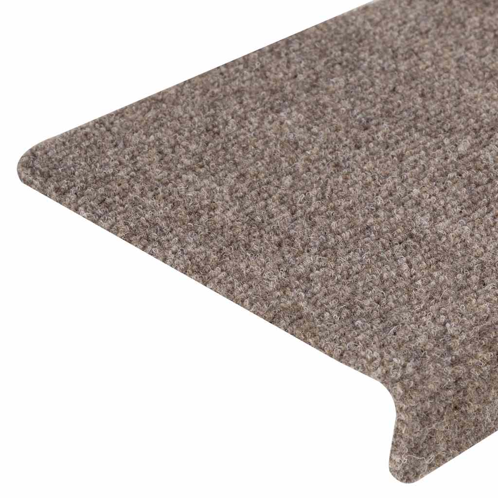 Stufenmatten Selbstklebend 30 Stk. 65x21x4 cm Beige Rechteckiger Rand