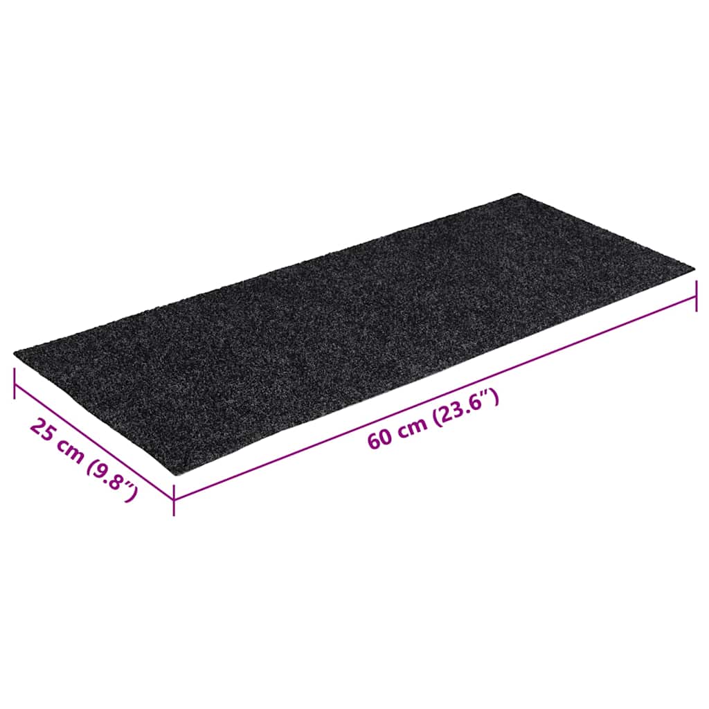 Stufenmatten Selbstklebend 30 Stk. 60x25 cm Dunkelgrau Rechteckig
