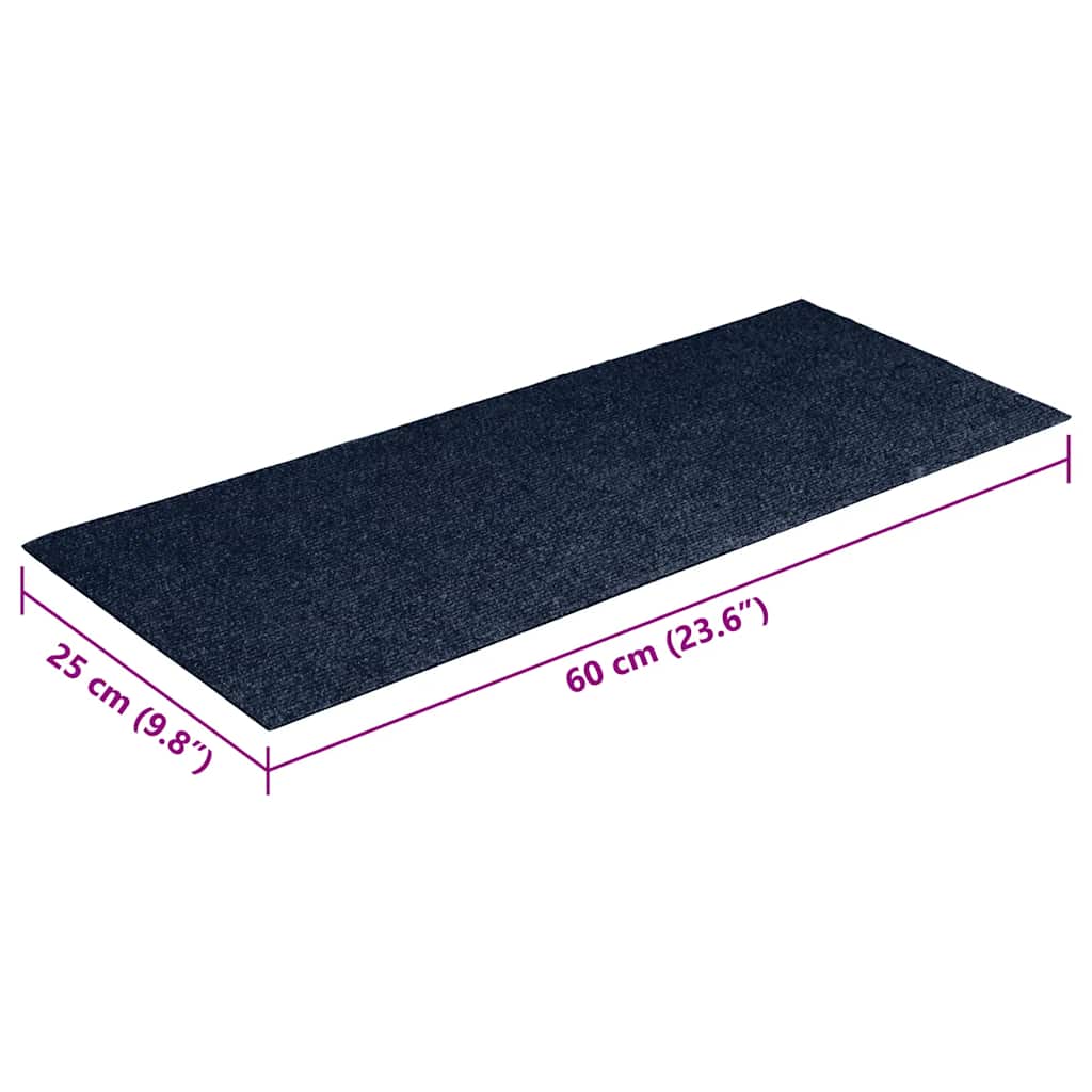 Stufenmatten Selbstklebend 30 Stk. 60x25 cm Marineblau Rechteckig