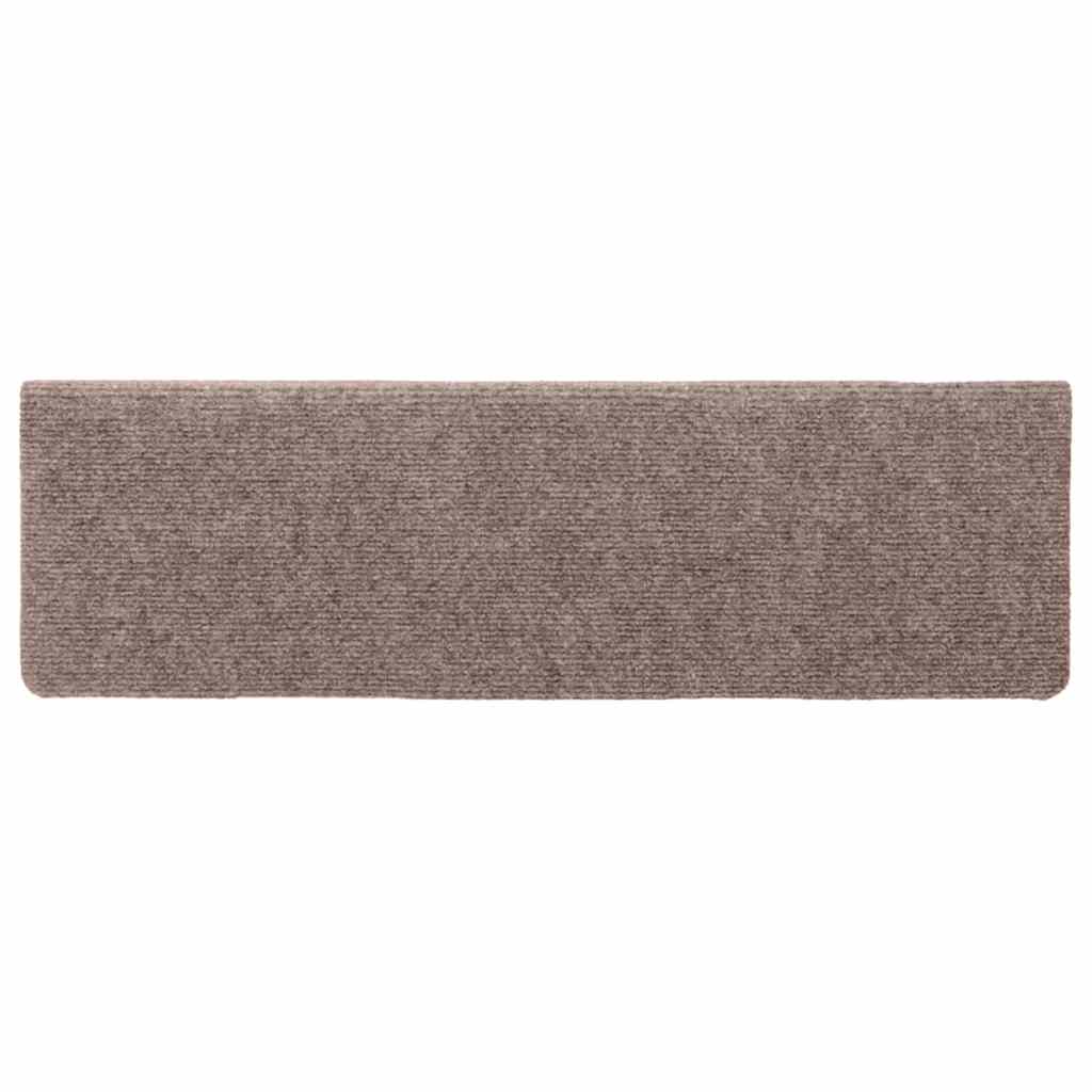 Stufenmatten Selbstklebend 20 Stk. 65x21x4 cm Hellbraun Rechteckiger Rand