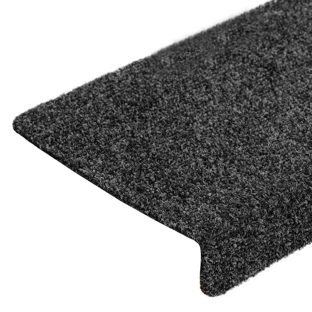 Stufenmatten Selbstklebend 20 Stk. 65x21x4 cm Dunkelgrau Rechteckiger Rand