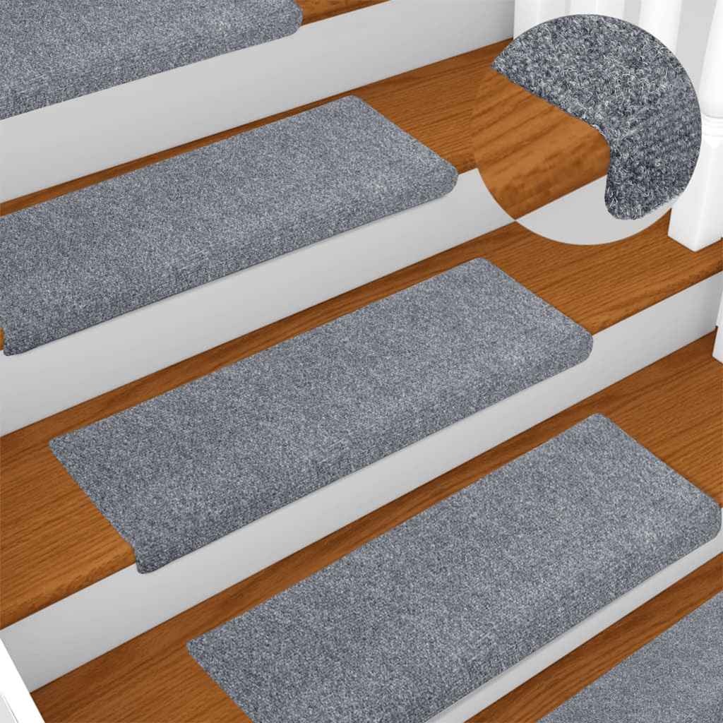 Stufenmatten Selbstklebend 20 Stk. 65x21x4 cm Hellgrau Rechteckiger Rand