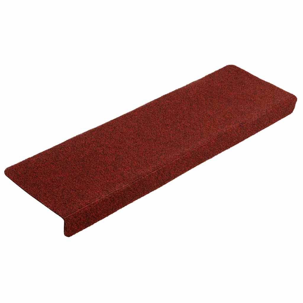 Stufenmatten Selbstklebend 20 Stk. 65x21x4 cm Bordeauxrot Rechteckiger Rand