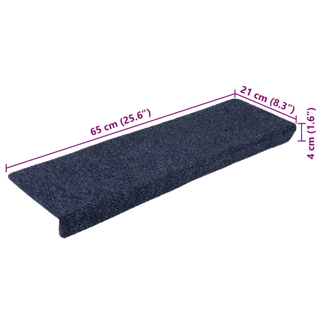 Stufenmatten Selbstklebend 20 Stk. 65x21x4 cm Anthrazit Rechteckiger Rand