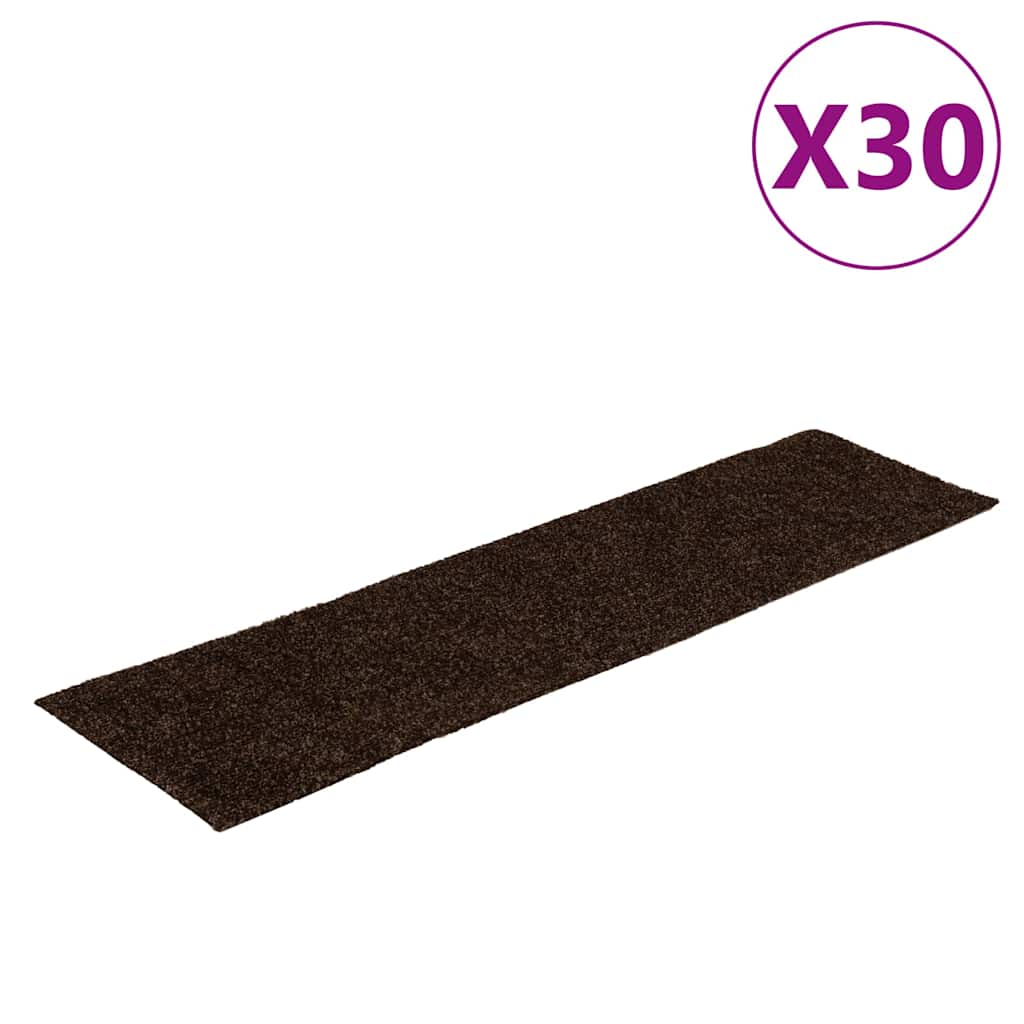 Stufenmatten Selbstklebend 30 Stk. 76x20 cm Braun Rechteckig