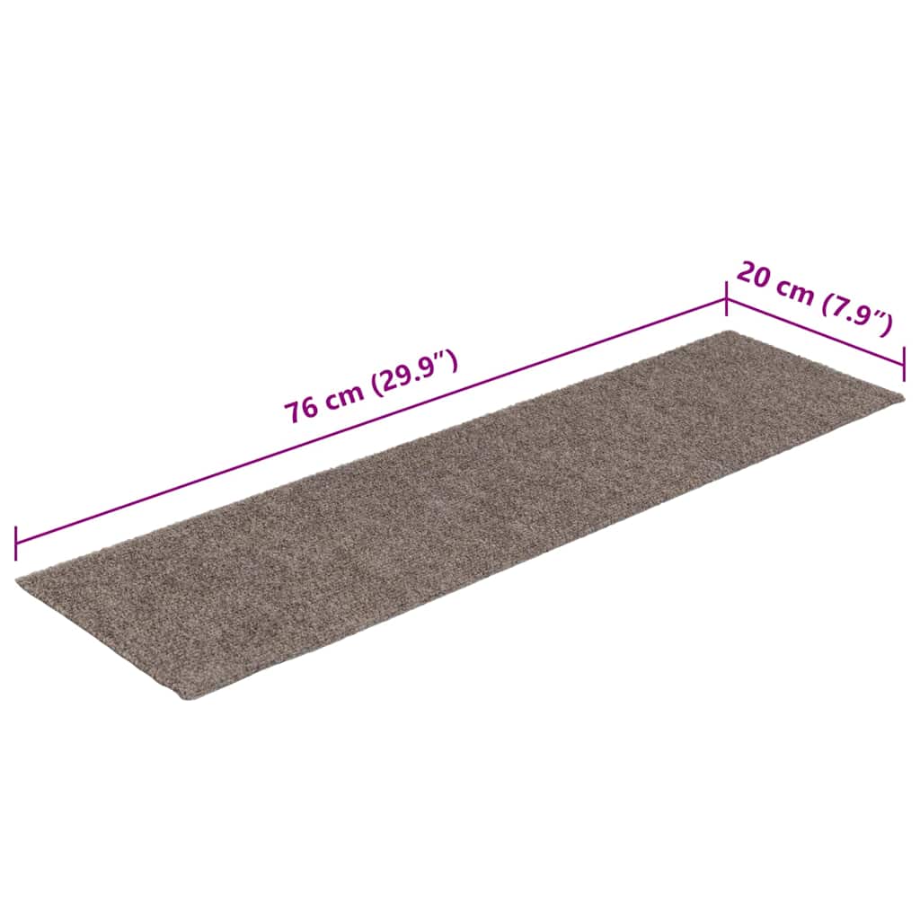 Stufenmatten Selbstklebend 30 Stk. 76x20 cm Beige Rechteckig