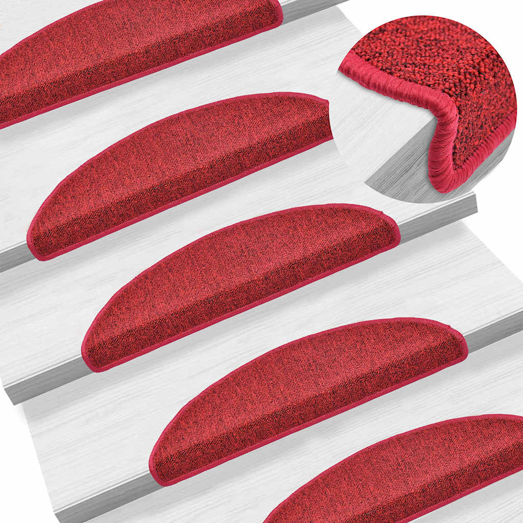 Stufenmatten 30 Stk. 56x17x3 cm Rot Halbrund