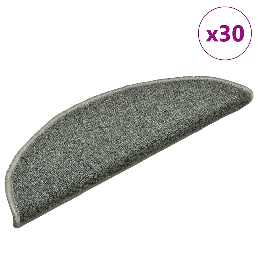 Stufenmatten 30 Stk. 56x17x3 cm Dunkelgrün Halbrund