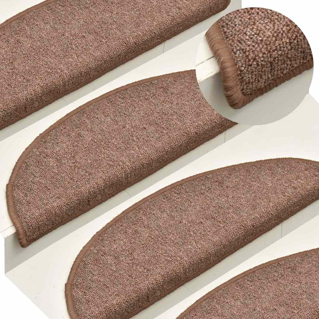 Stufenmatten 30 Stk. 56x17x3 cm Braun Halbrund