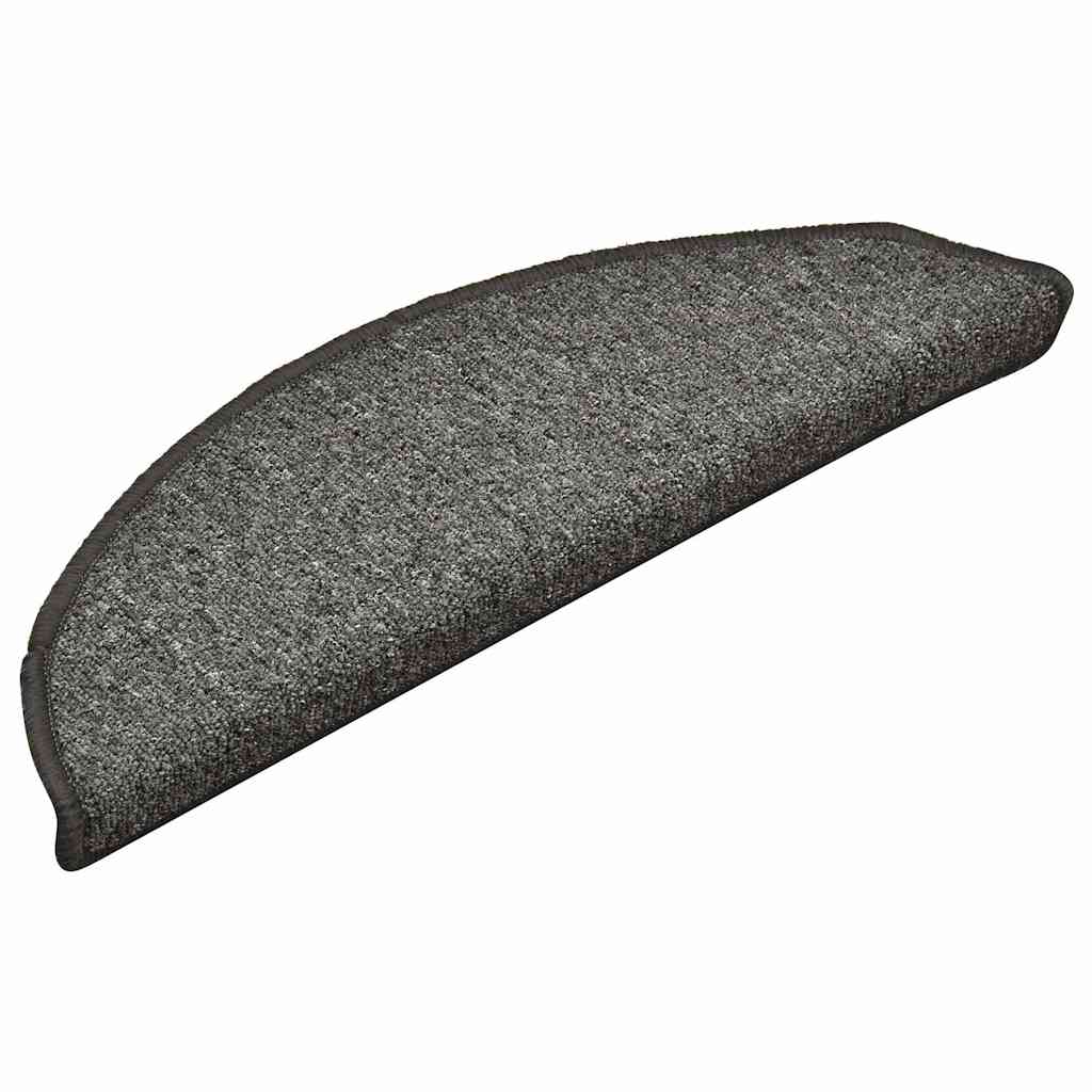 Stufenmatten 30 Stk. 56x17x3 cm Dunkelgrau Halbrund