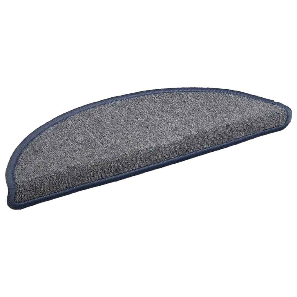 Stufenmatten 30 Stk. 56x17x3 cm Hellgrau und Blau Halbrund