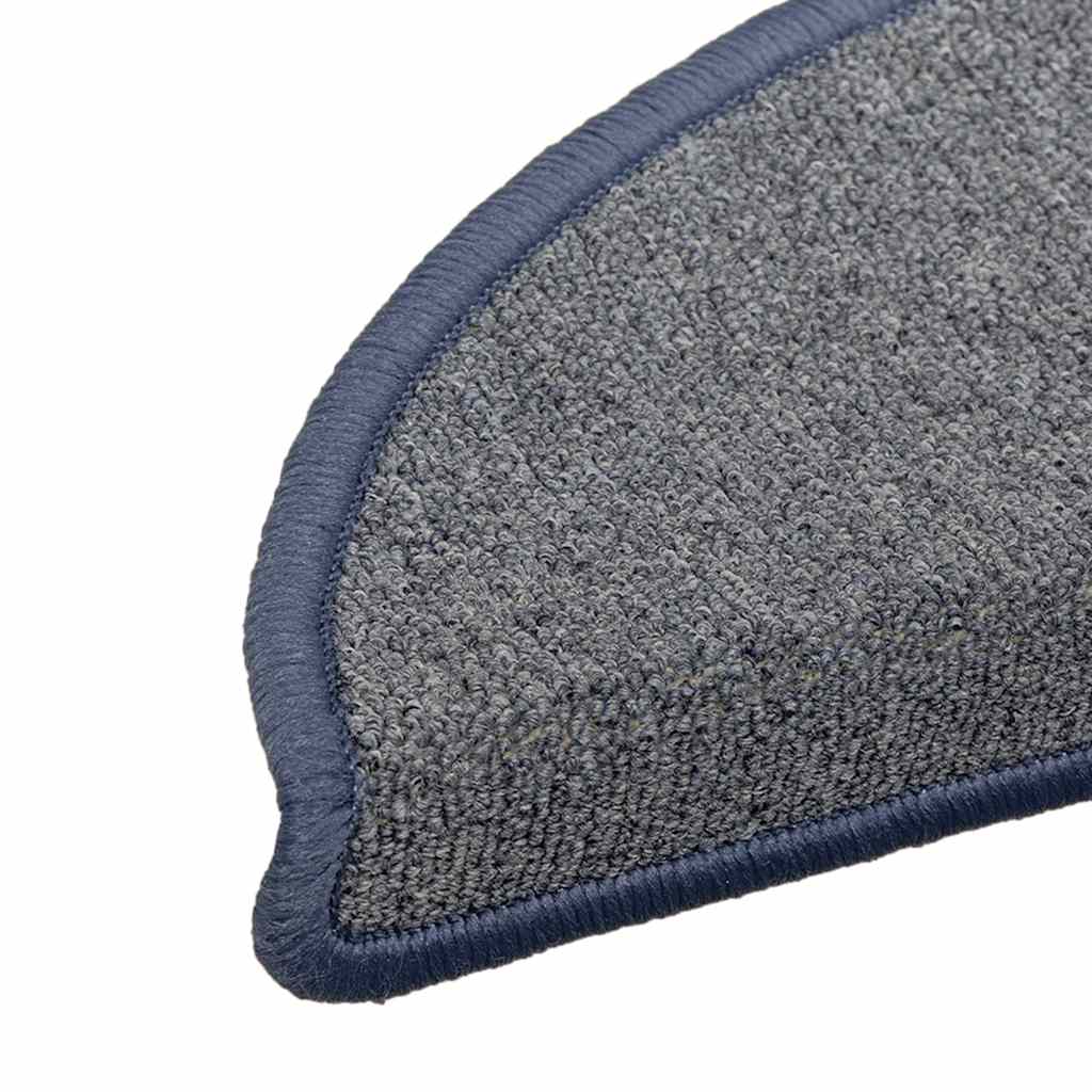 Stufenmatten 30 Stk. 56x17x3 cm Hellgrau und Blau Halbrund