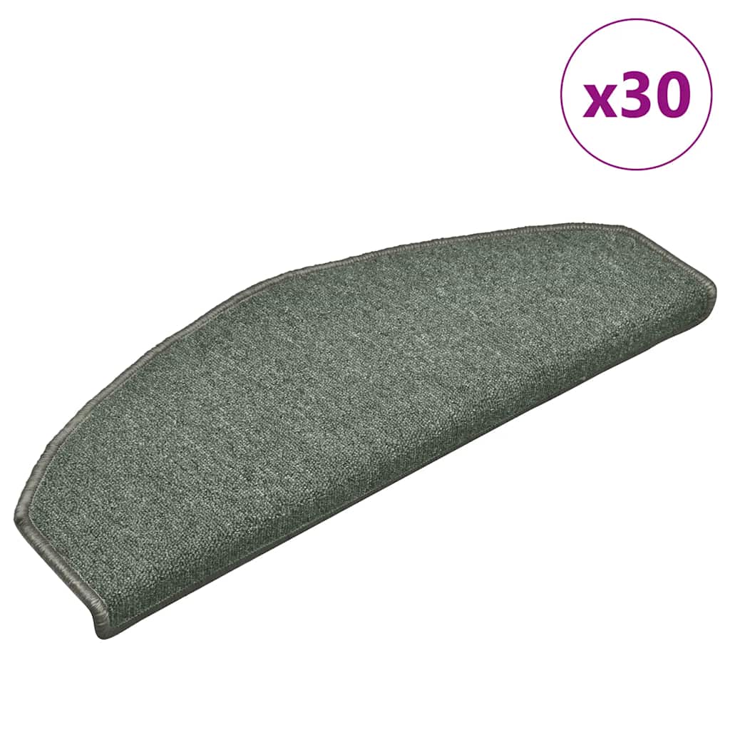 Stufenmatten 30 Stk. 65x24x4 cm Dunkelgrün Halbrund Groß