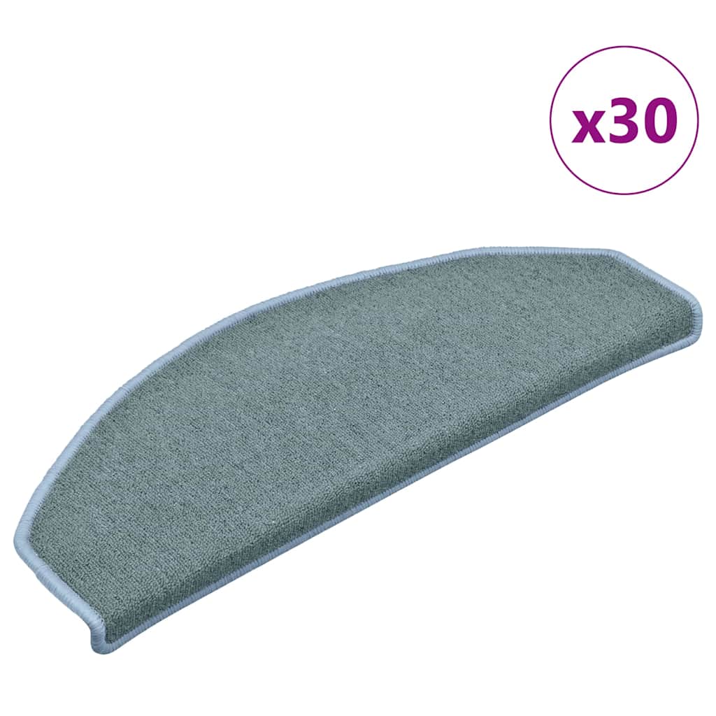 Stufenmatten 30 Stk. 65x24x4 cm Seeblau Halbrund Groß