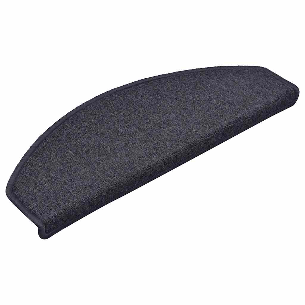 Stufenmatten 30 Stk. 65 x 24 x 4 cm Dunkelgrau und Blau Halbrund Groß
