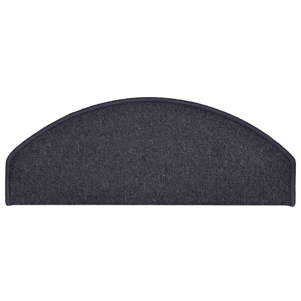 Stufenmatten 30 Stk. 65 x 24 x 4 cm Dunkelgrau und Blau Halbrund Groß