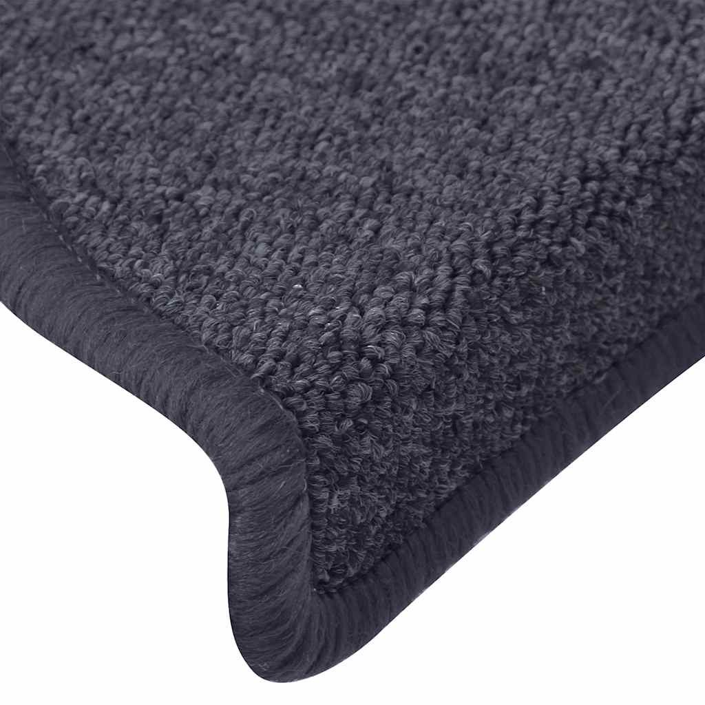 Stufenmatten 30 Stk. 65 x 24 x 4 cm Dunkelgrau und Blau Halbrund Groß