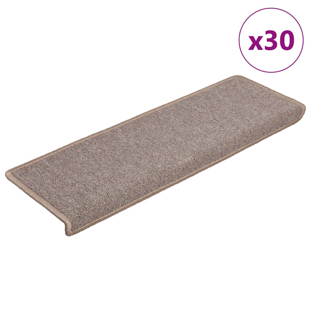 Stufenmatten 30 Stk. 65x21x4 cm Hellbraun Rechteckiger Rand