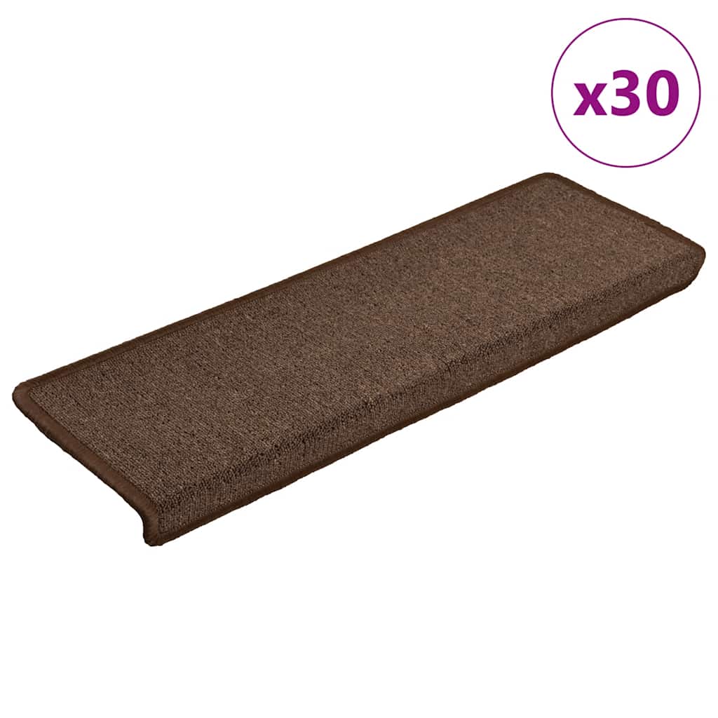 Stufenmatten 30 Stk. 65x21x4 cm Kaffeebraun Rechteckiger Rand
