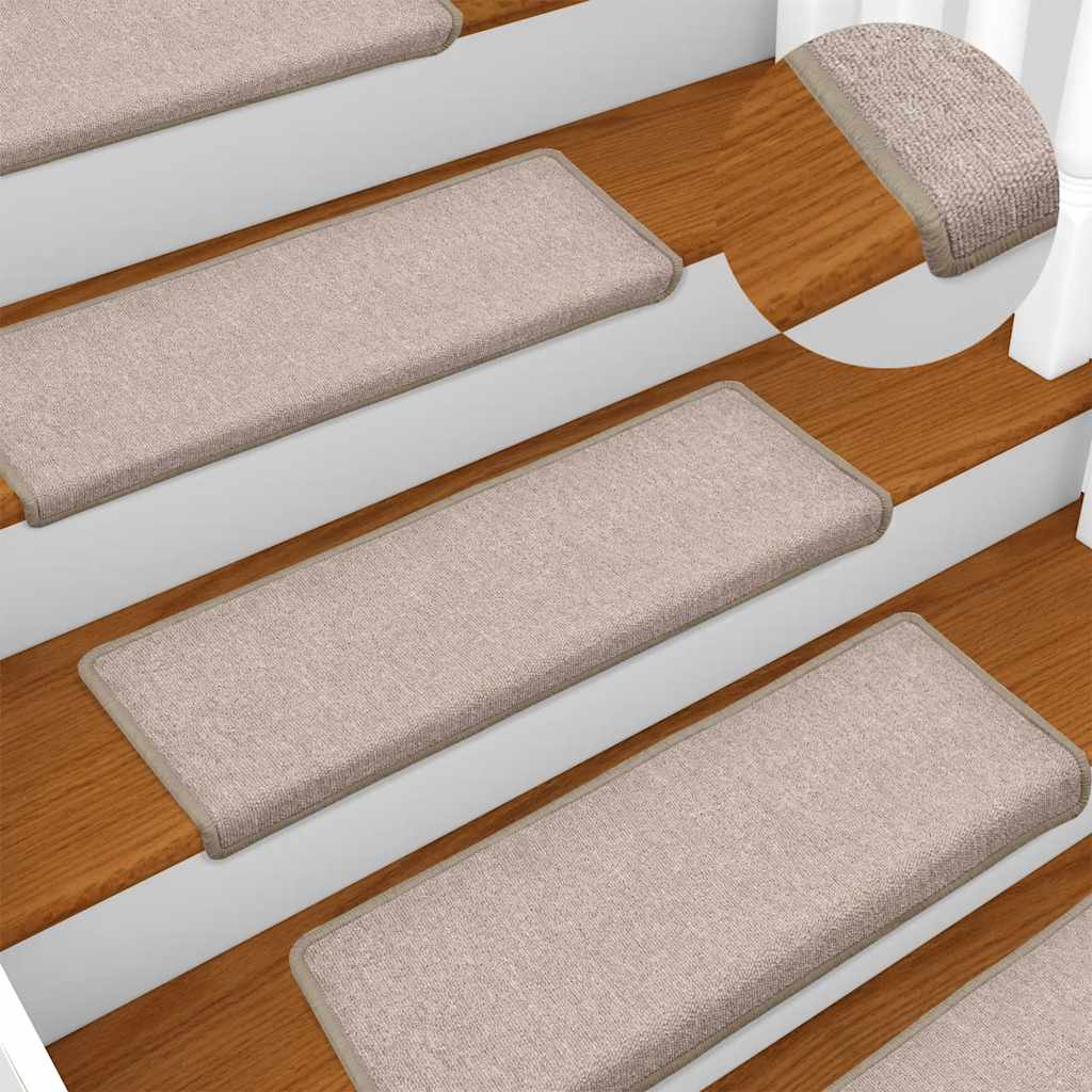 Stufenmatten 30 Stk. 65x21x4 cm Taupe Rechteckiger Rand