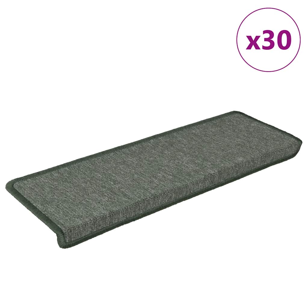 Stufenmatten 30 Stk. 65x21x4 cm Dunkelgrün Rechteckiger Rand