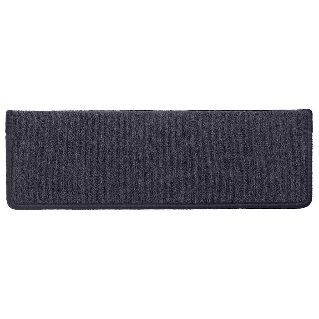 Stufenmatten 30 Stk. 65 x 21 x 4 cm Dunkelgrau und Blau Rechteckiger Rand