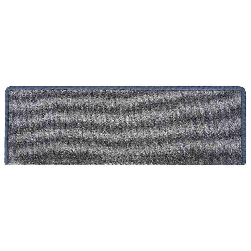Stufenmatten 30 Stk. 65 x 21 x 4 cm Hellgrau und Blau Rechteckiger Rand