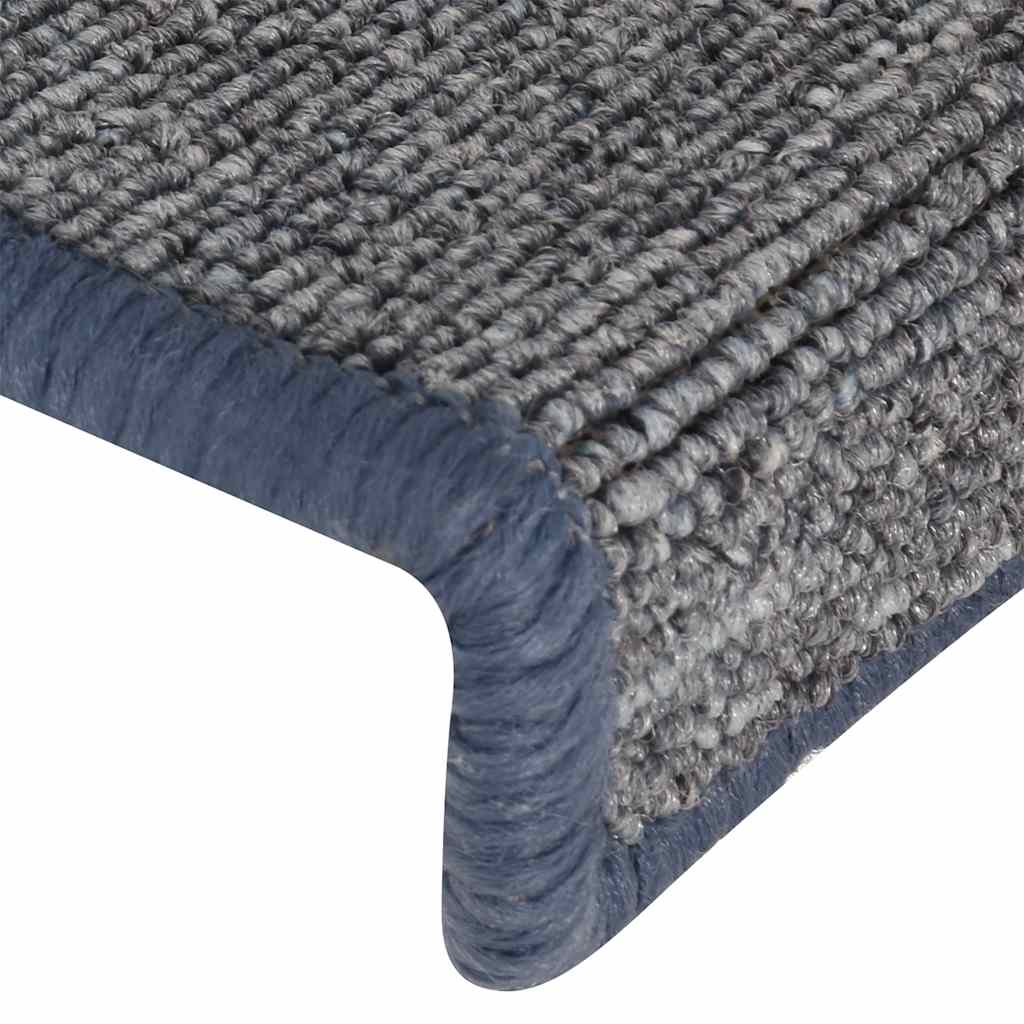 Stufenmatten 30 Stk. 65 x 21 x 4 cm Hellgrau und Blau Rechteckiger Rand